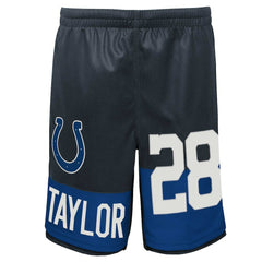 Jonathan Taylor Indianapolis Colts Youth Player Name & Number Shorts Navy - NFL