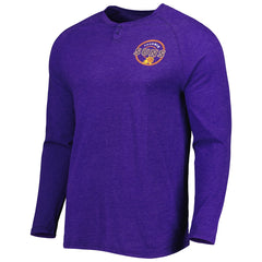 NBA - Phoenix Suns Concepts Sport Left Chest Henley Raglan Long Sleeve Top - Heathered Purple