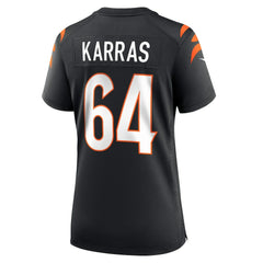 Ted Karras Cincinnati Bengals Women's Game Player Jersey Black - Nike