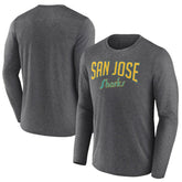 San Jose Sharks - Fanatics Special Edition 2.0 Scoring Chance Long Sleeve T-Shirt Heather Charcoal