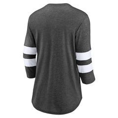 Washington Capitals Fanatics Women's Special Edition 2.0 Barn Burner 3/4 Sleeve T-Shirt Heather Charcoal