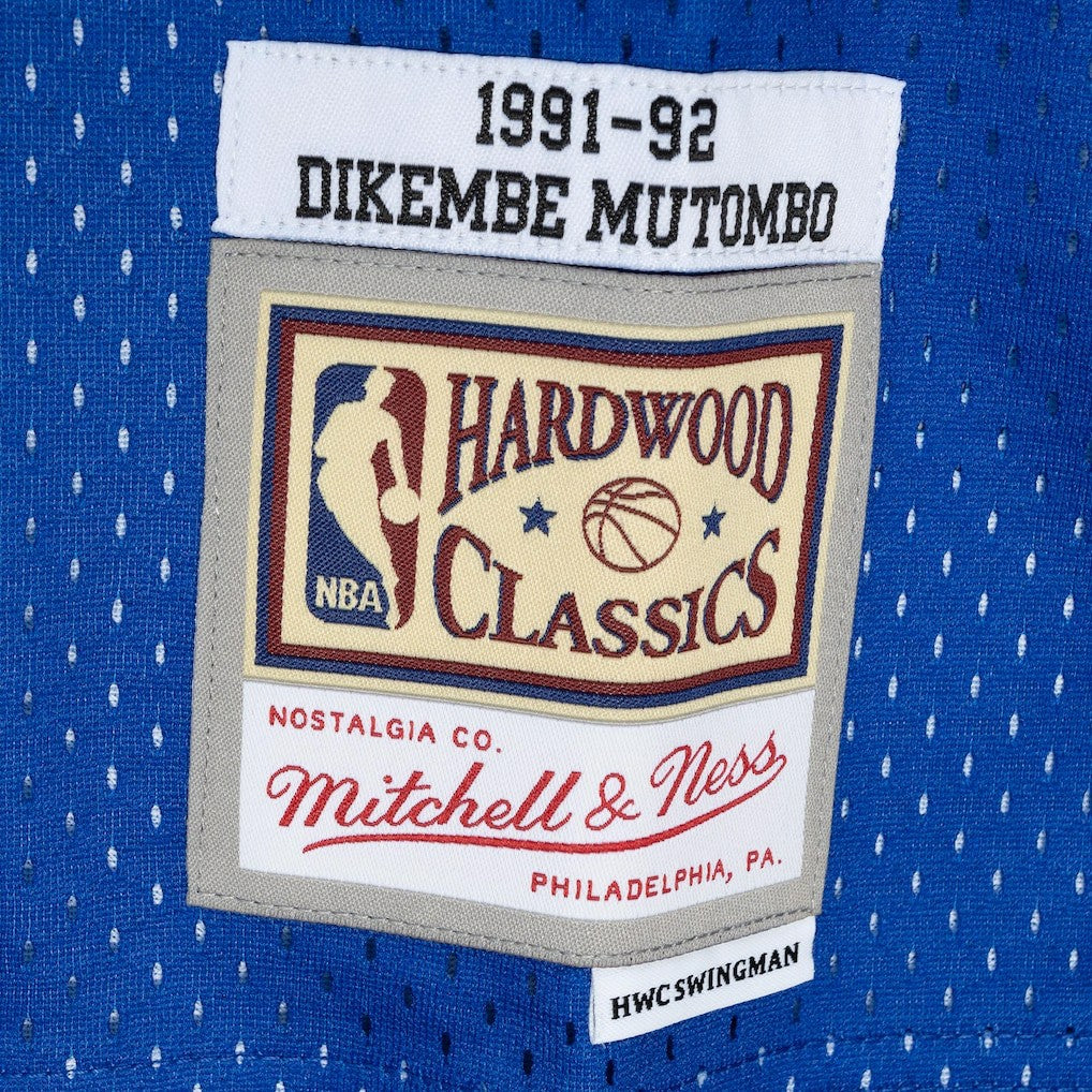 Dikembe Mutombo Denver Nuggets Hardwood Classics 1991/92 Split Swingman Jersey sale - Royal/Gold | NBA Jerseys
