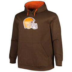 Cleveland Browns Big & Tall Logo Pullover Hoodie Brown - NFL