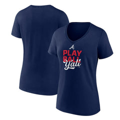 Atlanta Braves Women's Play Ball V-Neck T-Shirt Sale
