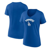 Los Angeles Dodgers Women's Vamos V-Neck T-Shirt for sale