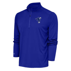 Indianapolis Colts Antigua Team Logo Throwback Tribute Quarter-Zip Pullover Top Royal - NFL