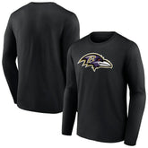 Baltimore Ravens Primary Team Logo Long Sleeve T-Shirt Black - NFL