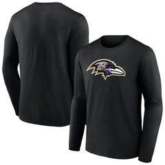 Baltimore Ravens Primary Team Logo Long Sleeve T-Shirt Black - NFL