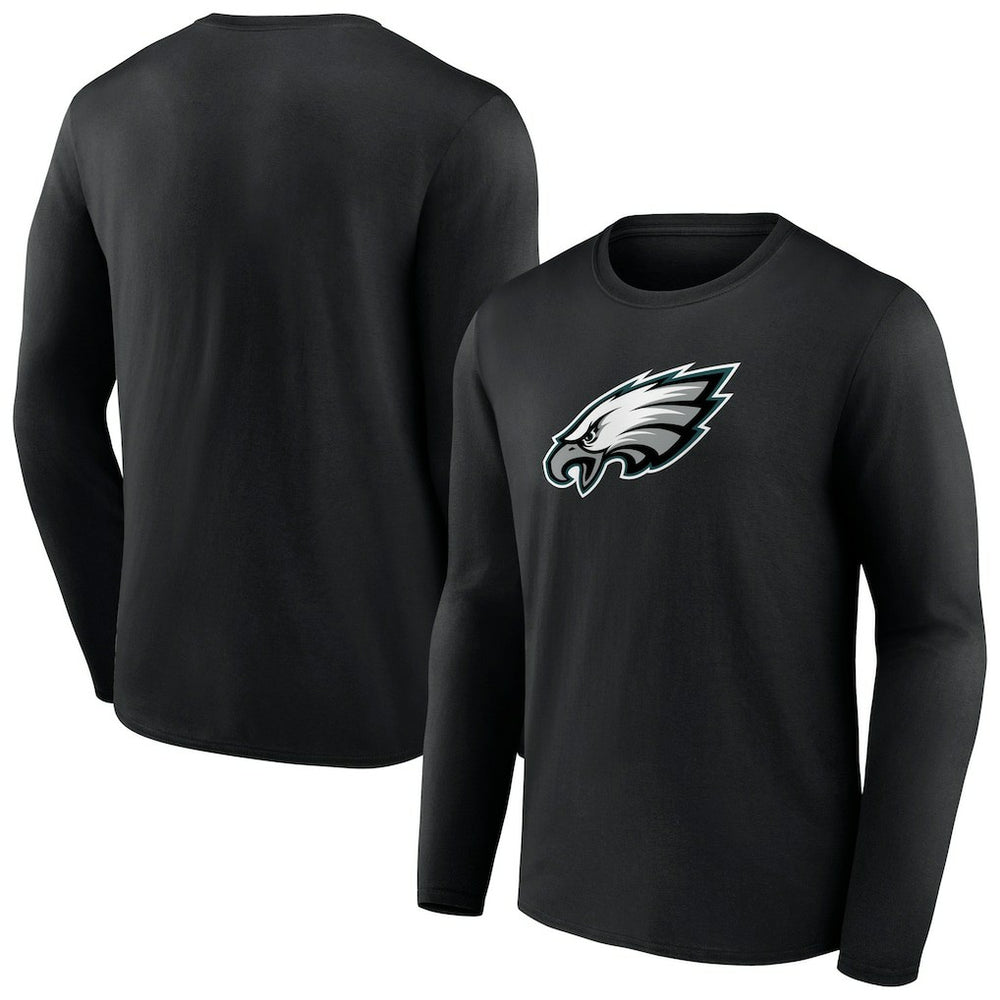 Philadelphia Eagles Primary Team Logo Long Sleeve T-Shirt Black - NFL