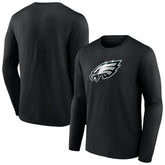 Philadelphia Eagles Primary Team Logo Long Sleeve T-Shirt Black - NFL