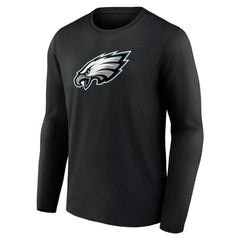 Philadelphia Eagles Primary Team Logo Long Sleeve T-Shirt Black - NFL