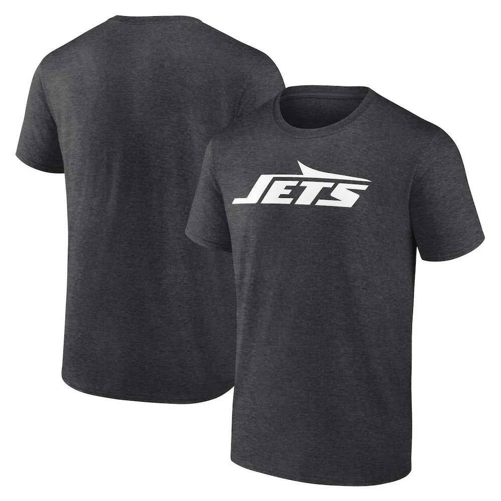 New York Jets Primary Logo T-Shirt Heather Charcoal - Fanatics