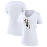 NBA - Boston Celtics Women's Alternate Logo V-Neck T-Shirt - White