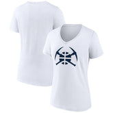 NBA - Denver Nuggets Women's Alternate Logo V-Neck T-Shirt - White
