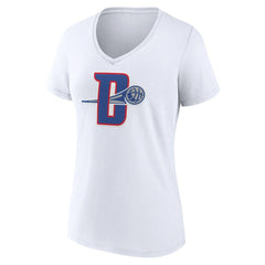 NBA - Detroit Pistons Women's Alternate Logo V-Neck T-Shirt - White