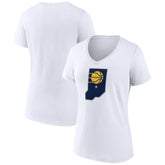NBA - Indiana Pacers Women's Alternate Logo V-Neck T-Shirt - White
