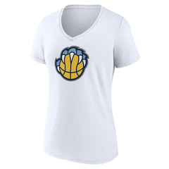 NBA - Memphis Grizzlies Women's Alternate Logo V-Neck T-Shirt - White