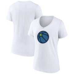 NBA - Minnesota Timberwolves Women's Alternate Logo V-Neck T-Shirt - White