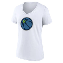 NBA - Minnesota Timberwolves Women's Alternate Logo V-Neck T-Shirt - White