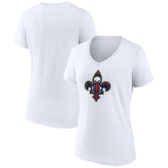 NBA - New Orleans Pelicans Women's Alternate Logo V-Neck T-Shirt - White