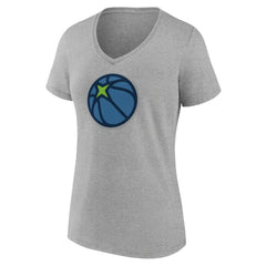 NBA - Minnesota Timberwolves Women's Alternate Logo V-Neck T-Shirt - Heather Gray