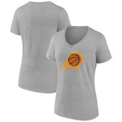 NBA - Phoenix Suns Women's Alternate Logo V-Neck T-Shirt - Heather Gray