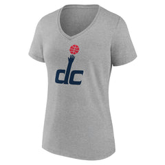 NBA - Washington Wizards Women's Alternate Logo V-Neck T-Shirt - Heather Gray