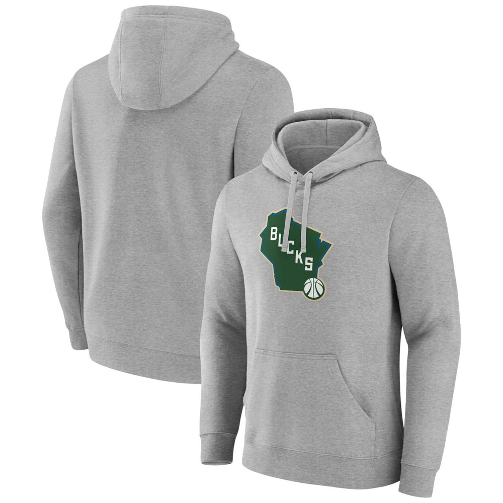 NBA - Milwaukee Bucks Alternate Logo Pullover Hoodie - Gray