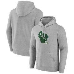 NBA - Milwaukee Bucks Alternate Logo Pullover Hoodie - Gray