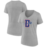 NBA - Detroit Pistons Women's Alternate Logo V-Neck T-Shirt - Gray
