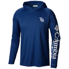 Tampa Bay Rays Columbia Terminal Tackle Long Sleeve Hoodie T-Shirt Clearance