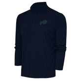 Buffalo Bills Antigua Tonal Logo Tribute Quarter-Zip Pullover Top Navy - NFL