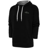 Baltimore Ravens Antigua Tonal Logo Victory Pullover Hoodie Black - NFL