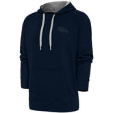 Denver Broncos Antigua Tonal Logo Victory Pullover Hoodie Navy - NFL