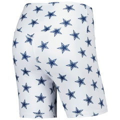 Dallas Cowboys Women's Allover Print Biker Shorts White - NFL