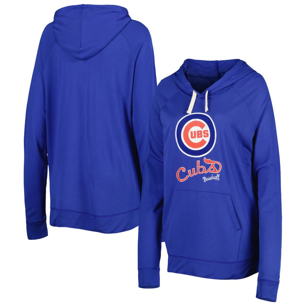 Chicago Cubs Touch Women's Pre-Game Raglan Pullover Hoodie On Sale