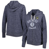 Milwaukee Brewers Touch Women's Training Camp Tri-Blend Lightweight Full-Zip Hoodie Online