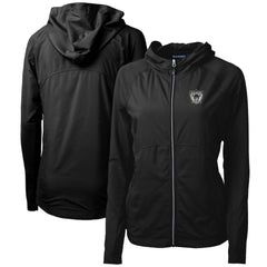 Las Vegas Raiders Cutter & Buck Women's Throwback Logo Adapt Eco Knit Hybrid Recycled Full-Zip Hoodie Black - NFL