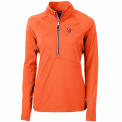 Tampa Bay Buccaneers Cutter & Buck Women's Throwback Logo Adapt Eco Knit Stretch Recycled Half-Zip Pullover Top Orange - NFL
