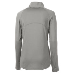 Denver Broncos Cutter & Buck Women's Throwback Logo Adapt Eco Knit Stretch Recycled Half-Zip Pullover Top Gray - NFL