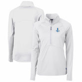 Detroit Lions Cutter & Buck Women's Throwback Logo Adapt Eco Knit Stretch Recycled Half-Zip Pullover Top White - NFL