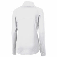 Denver Broncos Cutter & Buck Women's Throwback Logo Adapt Eco Knit Stretch Recycled Half-Zip Pullover Top White - NFL