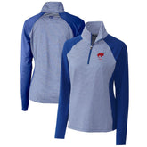Buffalo Bills Cutter & Buck Women's Throwback Logo Forge Tonal Stripe Stretch Half-Zip Pullover Top Royal - NFL