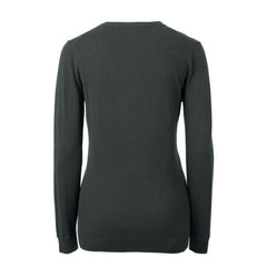 Cleveland Browns Cutter & Buck Women's Throwback Logo Lakemont Tri-Blend V-Neck Sweater Heather Charcoal - NFL