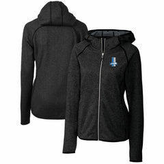 Detroit Lions Cutter & Buck Women's Throwback Logo Mainsail Full-Zip Jacket Heather Charcoal - NFL