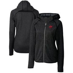Buffalo Bills Cutter & Buck Women's Throwback Logo Mainsail Full-Zip Jacket Heather Charcoal - NFL