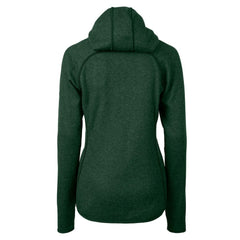 New York Jets Cutter & Buck Women's Throwback Logo Mainsail Full-Zip Jacket Heather Green - NFL