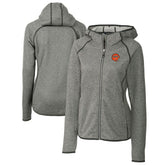 Cincinnati Bengals Cutter & Buck Women's Throwback Logo Mainsail Full-Zip Jacket Heather Gray - NFL