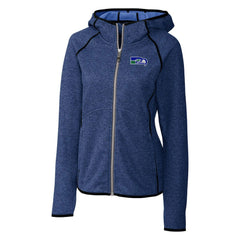 Seattle Seahawks Cutter & Buck Women's Throwback Logo Mainsail Full-Zip Jacket Heather Royal - NFL