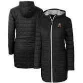 Cleveland Browns Cutter & Buck Women's Throwback Logo Rainier Primaloft Eco Full-Zip Hoodie Long Coat Black - NFL